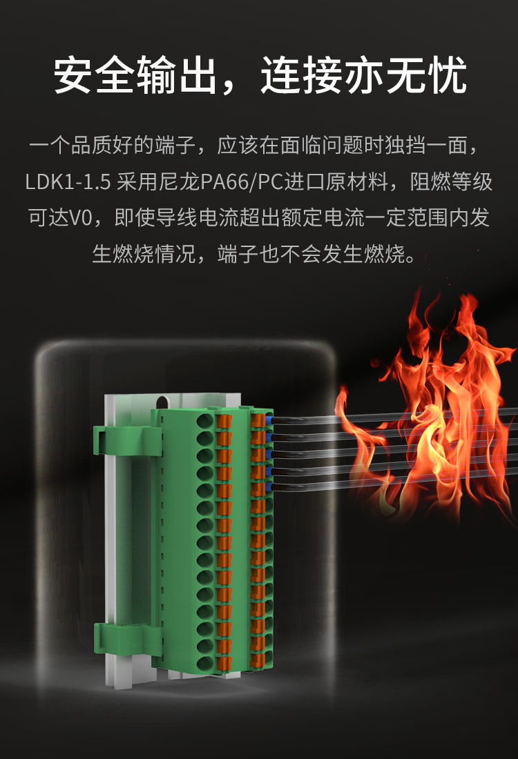 LDK1-1.5快速直插导轨式接线端子