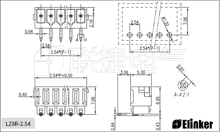 端子 连接端子  弹簧直插 