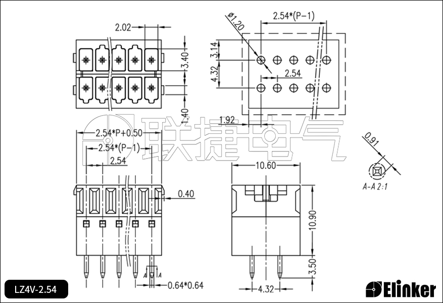 端子 连接端子  弹簧直插 