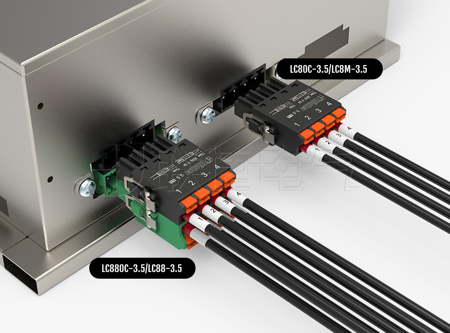 上海联捷LC80C-3.5小间距快速穿墙插拔接线端子