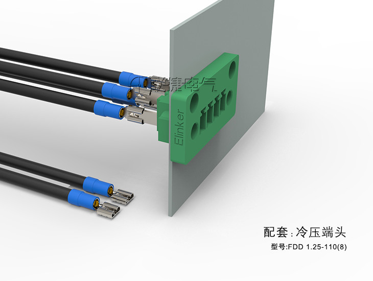 3.81穿墙式接线端子对插拔式