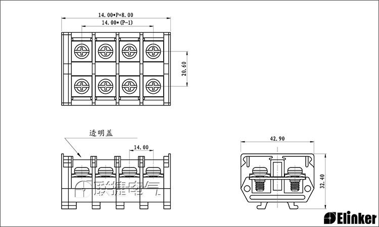JH9-30A接线端子排联捷电气规格图