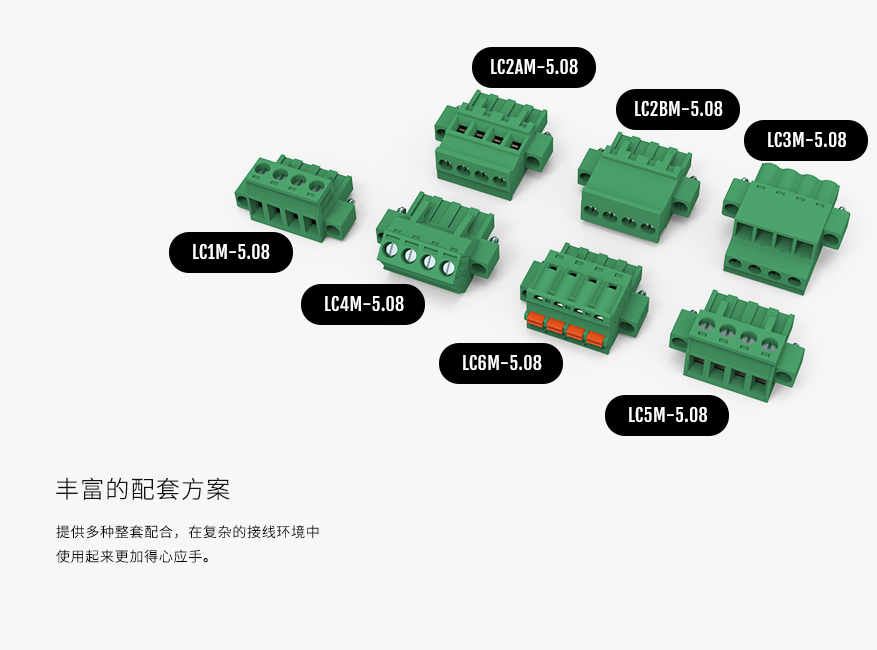 LC19YM-5.08上海联捷小导轨插拔式接线端子