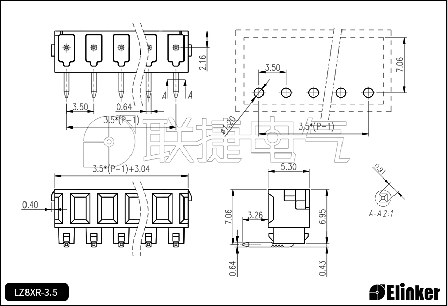 端子 连接端子  弹簧直插 