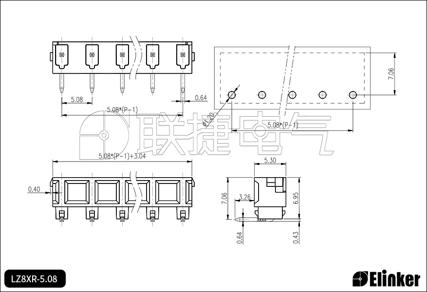 端子 连接端子  弹簧直插 