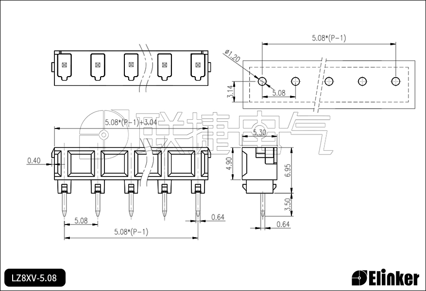 端子 连接端子  弹簧直插 