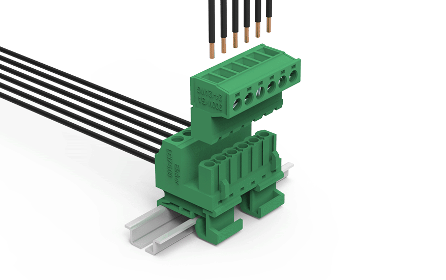 LC17Y-5.08上海联捷小导轨插拔式接线端子