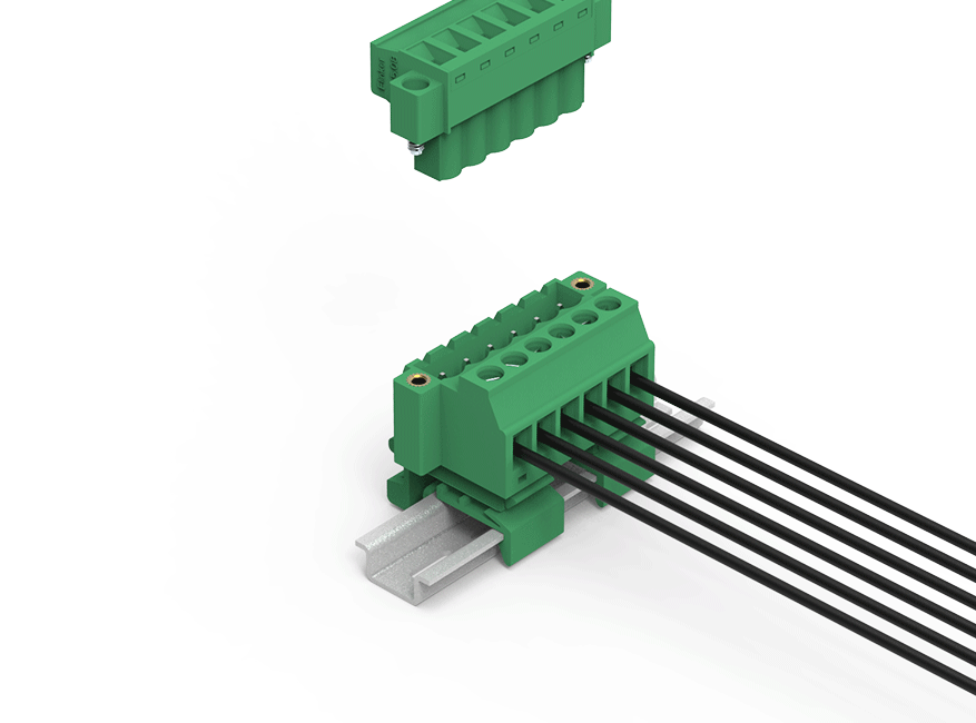 LC19YM-5.08上海联捷小导轨插拔式接线端子